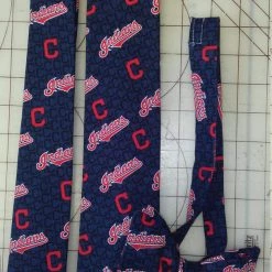 Tidal Cool MLB Cleveland Indians Block C Neckties In Bow Tie, Skinny Tie, And Standard Tie Styles, Kids Or Adult Sizes Neckties, Vests, Pocket Squares And Cummerbunds