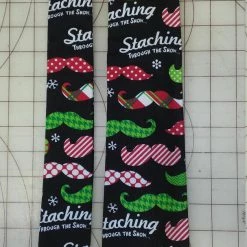 Tidal Cool Christmas Mustache Neckties In Bow Tie, Skinny Tie, And Standard Tie Styles, Kids Or Adult Sizes Neckties, Vests, Pocket Squares And Cummerbunds