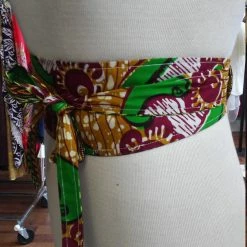 Tidal Cool Belts, Hats And Accessories Reversible Obi Belt In African Wax Block Cotton And Dashiki Print