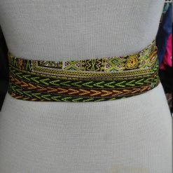 Tidal Cool Belts, Hats And Accessories Reversible Obi Belt In African Wax Block Cotton And Dashiki Print