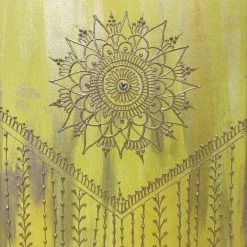 Tidal Cool Acrylic On Canvas Henna Painting
