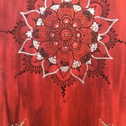 Tidal Cool Acrylic On Canvas Henna Painting