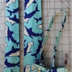 Tidal Cool Shark Lover Feat. Great White And Hammerhead Neckties In Bow Tie, Skinny Tie, And Standard Tie Styles, Kids Or Adult Sizes Neckties, Vests, Pocket Squares And Cummerbunds