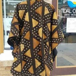 Tidal Cool African Mudcloth Cape