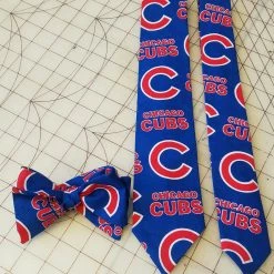 Tidal Cool MLB Chicago Cubs Neckties In Bow Tie, Skinny Tie, And Standard Tie Styles, Kids Or Adult Sizes Neckties, Vests, Pocket Squares And Cummerbunds