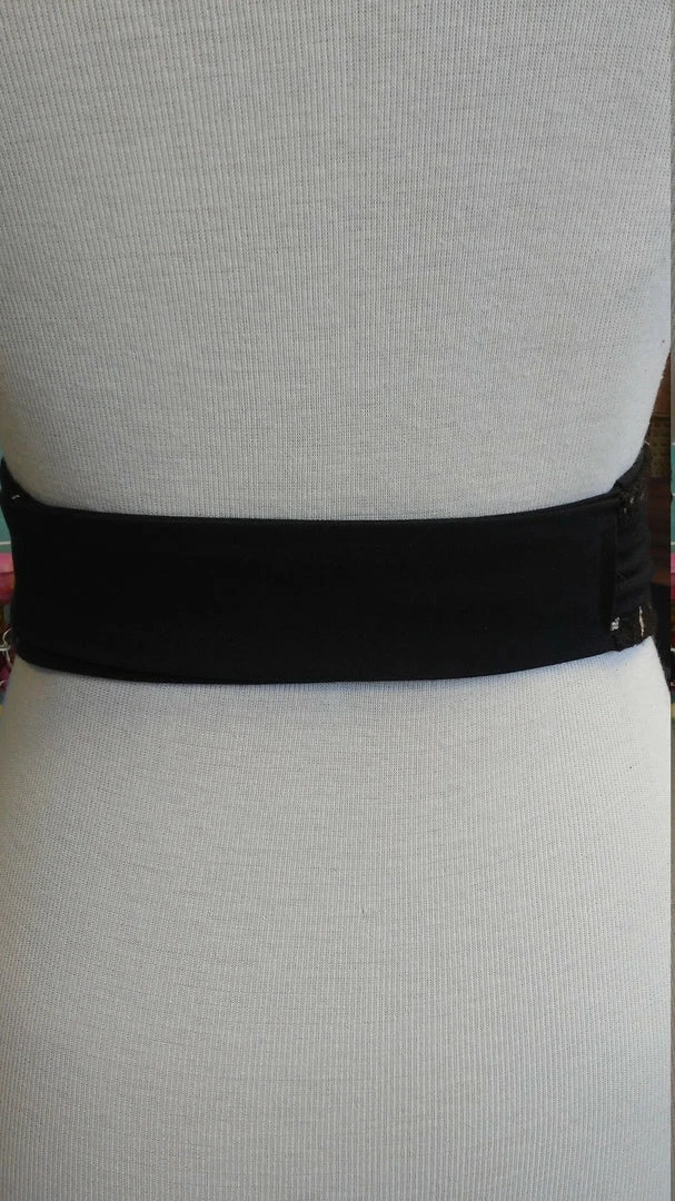 Tidal Cool Reversible Mudcloth And Denim Obi Belt