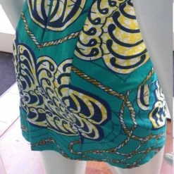 Tidal Cool Dresses Ankara Bombshell Mini Dress In Beautiful Wax Block Seashell And Rope Nautical Fabric