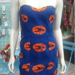 Tidal Cool Dresses Bombshell Ankara Mini Dress In African Wax Block Cotton From Senegal