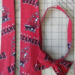 Tidal Cool NFL Tampa Bay Buccaneers NFL Neckties In Bow Tie, Skinny Tie, And Standard Tie Styles, Kids Or Adult Sizes Neckties, Vests, Pocket Squares And Cummerbunds