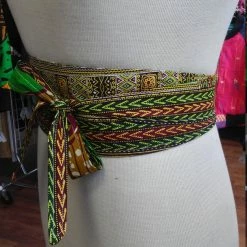 Tidal Cool Belts, Hats And Accessories Reversible Obi Belt In African Wax Block Cotton And Dashiki Print