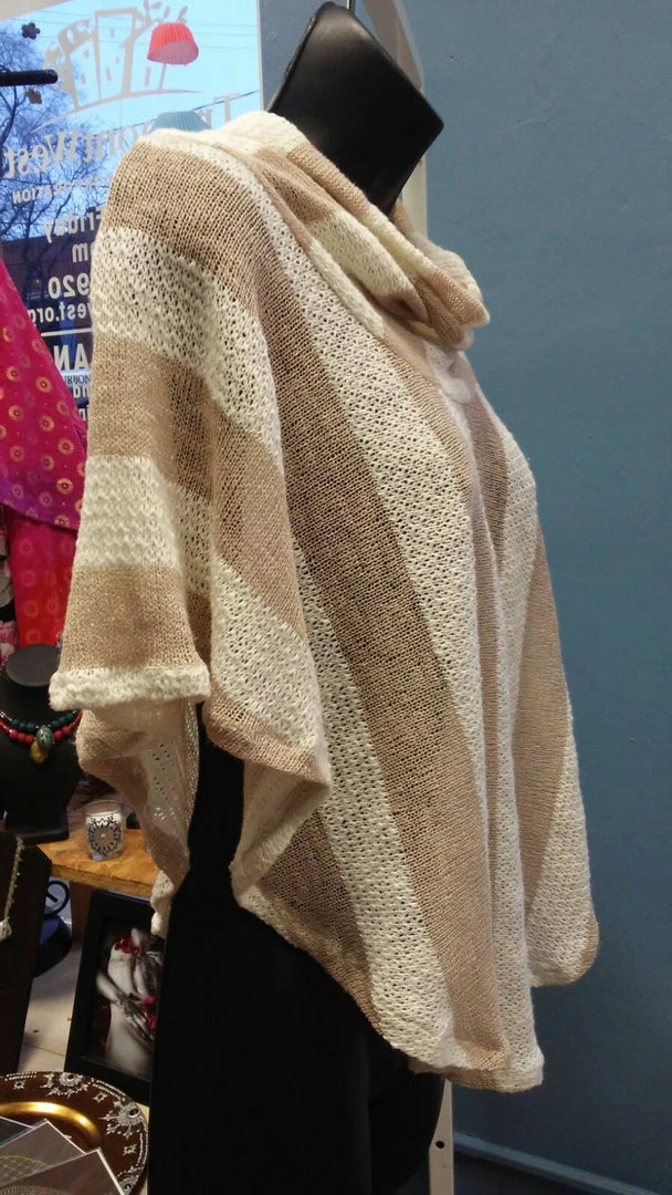 Tidal Cool Handmade Sweater Poncho