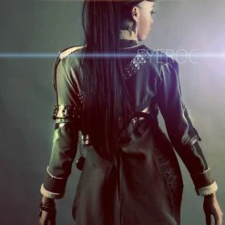 Tidal Cool Short Steampunk Bolero Jacket With Coat Tails And Hardware Bomber Jackets
