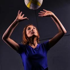 Tidal Cool Tops And Ponchos Performance Knit Athletic Top In Purple Knit With Asymmetrical Sheer Cutout