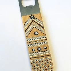Tidal Cool Handmade Wooden Bottle Openers With Handpainted Henna Inspired Decoration
