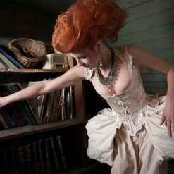 Tidal Cool Costumes And Cosplay Edwardian Corset In Cream And Rose Floral Print