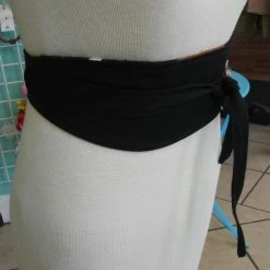 Tidal Cool Reversible Mudcloth And Denim Obi Belt