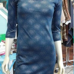 Tidal Cool Lightweight Three-Quarter Sleeve Scoop Neck Dress Dresses