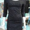 Tidal Cool Lightweight Three-Quarter Sleeve Sparkle Scoop Neck Dress Dresses
