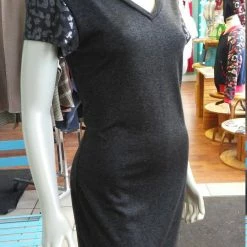 Tidal Cool Lightweight Knit Dress With Sequined Short Sleeves Dresses