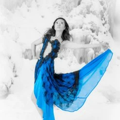 Tidal Cool Couture Chiffon, Charmeuse And Lace Evening Gown Dresses