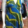 Tidal Cool Flirty Halter Sundress In African Wax Block Cotton Dresses