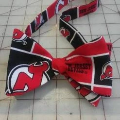 Tidal Cool New Jersey Devils NHL Neckties In Bow Tie, Skinny Tie, And Standard Tie Styles, Kids Or Adult Sizes Neckties, Vests, Pocket Squares And Cummerbunds