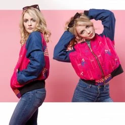 Tidal Cool Bomber Jackets African Pink Kente Cloth Reversible Unisex Bomber Jacket