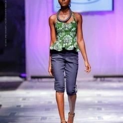 Tidal Cool Tops And Ponchos Reversible Batik Pin Up Halter With Fitted Bodice And Flirty Peplum