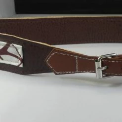 Tidal Cool Vegan Leather And Ankara Belt With Adjustable Buckle Closure