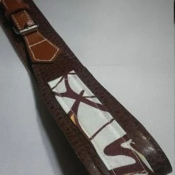 Tidal Cool Vegan Leather And Ankara Belt With Adjustable Buckle Closure