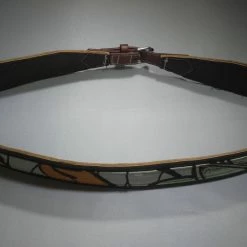 Tidal Cool Vegan Leather And Ankara Belt With Adjustable Buckle Closure