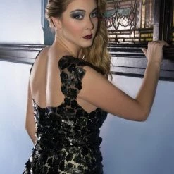 Tidal Cool Dresses Couture Lace And Sequin Gown With Chiffon Skirt