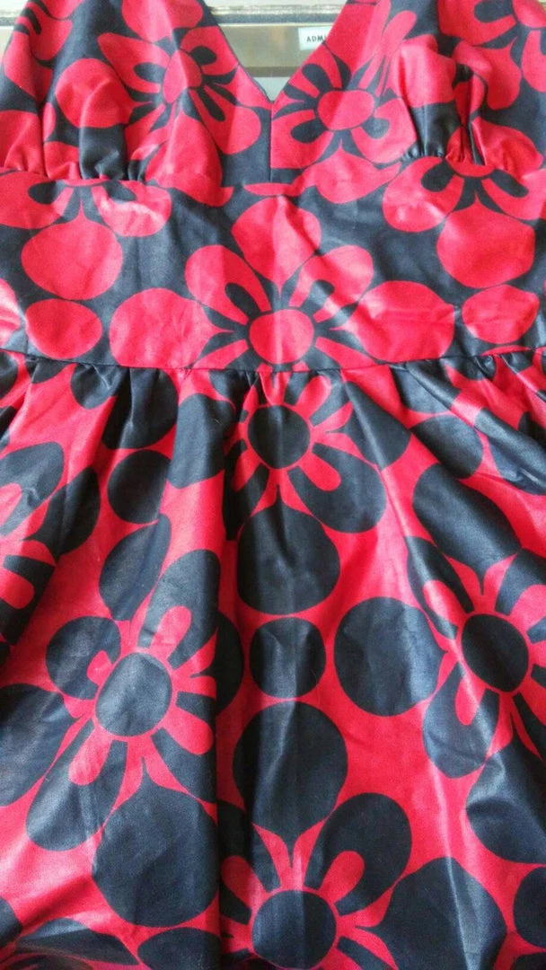 Tidal Cool Dresses Flirty Halter Ankara Sundress In Bold Red And Black African Wax Block Cotton