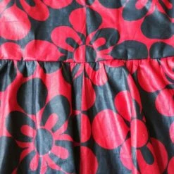 Tidal Cool Dresses Flirty Halter Ankara Sundress In Bold Red And Black African Wax Block Cotton