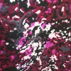 Tidal Cool Belts, Hats And Accessories Silky Flutter Sleeve Tunic Dress With Shirttail Hem In Purple Splatter Fabric