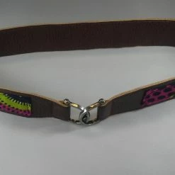 Tidal Cool Belts, Hats And Accessories Vegan Leather And Ankara Belt With Metal Buckle Closure