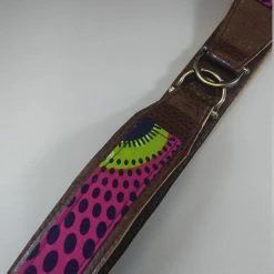 Tidal Cool Belts, Hats And Accessories Vegan Leather And Ankara Belt With Metal Buckle Closure