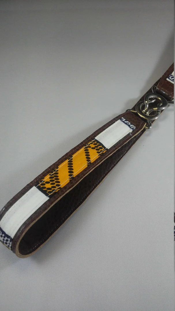 Tidal Cool Belts, Hats And Accessories Vegan Leather And Ankara Belt With Metal Buckle Closure