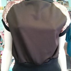 Tidal Cool Sequin And Knit Pullover Crewneck Tops And Ponchos