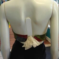 Tidal Cool Tops And Ponchos Flirty Ankara Midriff Halter In South African Wax Cotton