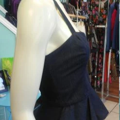 Tidal Cool Reversible Pin Up Halter With Fitted Bodice And Flirty Peplum In Red African Dashiki Print Neckties, Vests, Pocket Squares And Cummerbunds