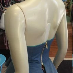 Tidal Cool Neckties, Vests, Pocket Squares And Cummerbunds Reversible Pin Up Halter With Fitted Bodice And Flirty Peplum In Underwater Sea Print