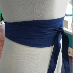 Tidal Cool Reversible Kente And Denim Obi Belt