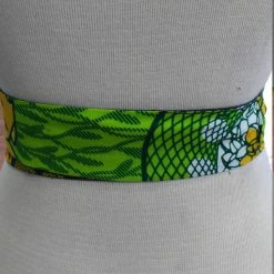Tidal Cool Belts, Hats And Accessories Reversible Obi Belt In African Wax Block Cotton