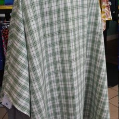 Tidal Cool Green And Cream Plaid Print Cape Bomber Jackets