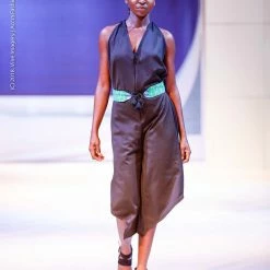 Tidal Cool Green And Blue African Kente Cloth Belt With Tassel Ties