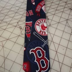 Tidal Cool MLB Boston Red Sox Pennant Neckties In Bow Tie, Skinny Tie, And Standard Tie Styles, Kids Or Adult Sizes