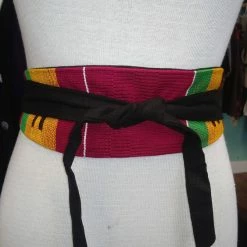 Tidal Cool Belts, Hats And Accessories Reversible African Kente Cloth Obi Belt