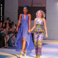 Tidal Cool Dresses Ethereal Blue Azure Chiffon Dress With Rhinestone Back Chains, In High Low Silhouette And Halter Neckline