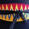 Tidal Cool Reversible African Kente Cloth Obi Belt Belts, Hats And Accessories